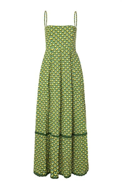 Juliet İp Askılı Elbise Yesil Beyaz