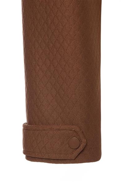 Kapitone Bomber Ceket Kahverengi