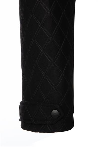 Kapitone Bomber Ceket Siyah