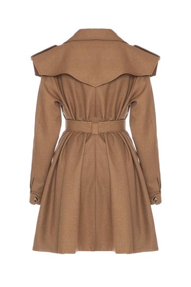 Kaşe İnce Trençkot Camel