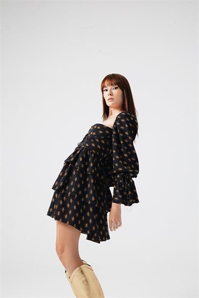 Kat Kat Elbise Siyah