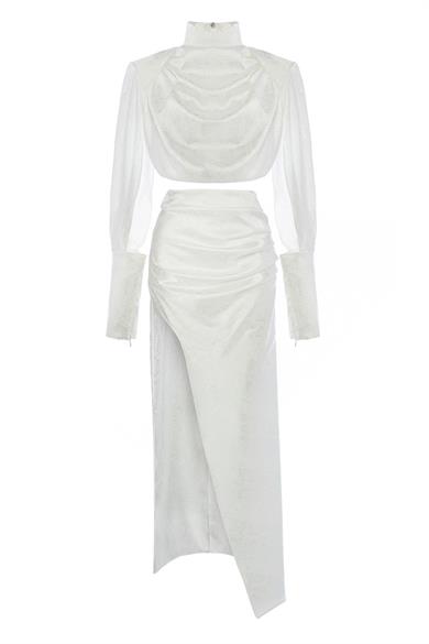 Lilith Saten Takım Beyaz