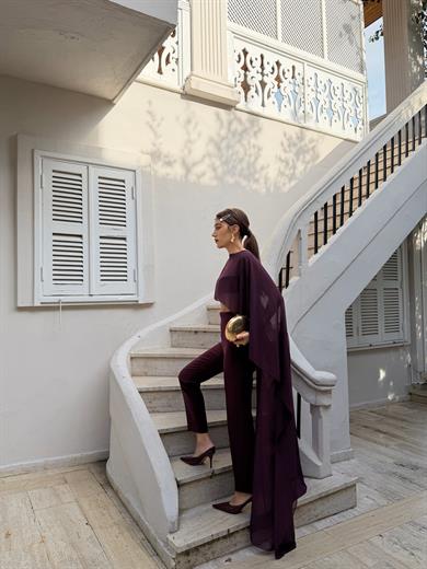 Mimosa Şifon Bluz Bordo