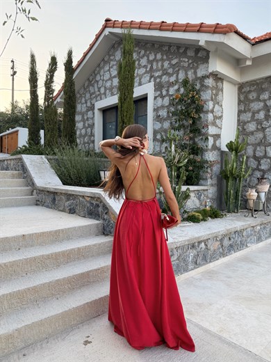 Perla Elbise Kırmızı