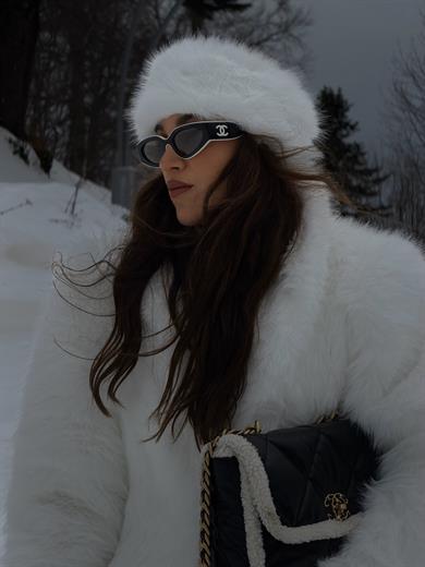 Piel Saç Bandı Beyaz