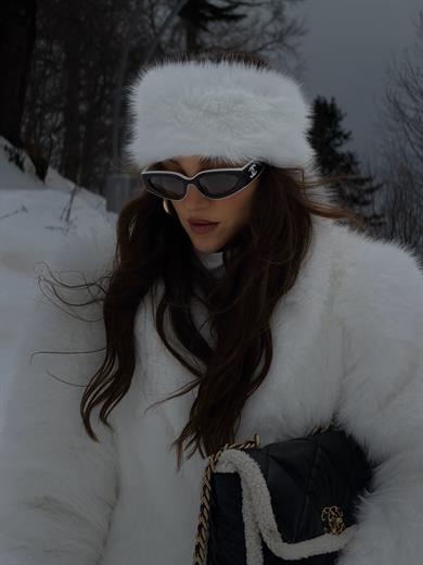 Piel Saç Bandı Beyaz