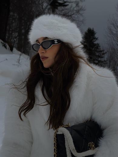 Piel Saç Bandı Beyaz