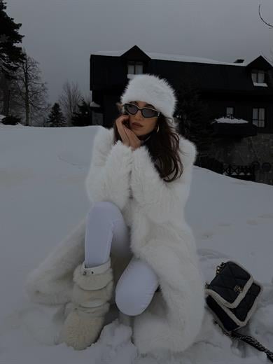 Piel Saç Bandı Beyaz