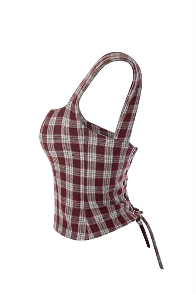 Plaid Büstiyer Bordo