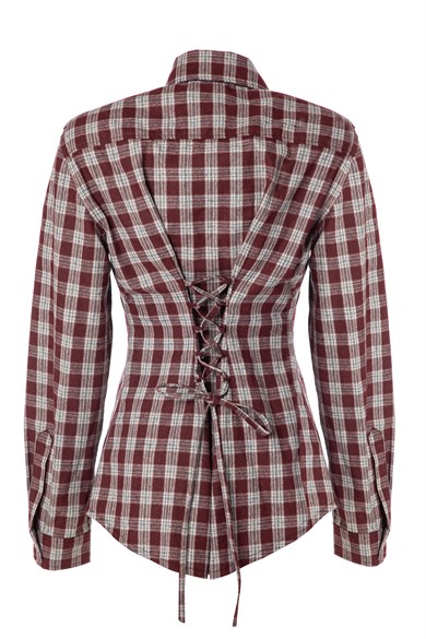 Plaid Gömlek Bordo