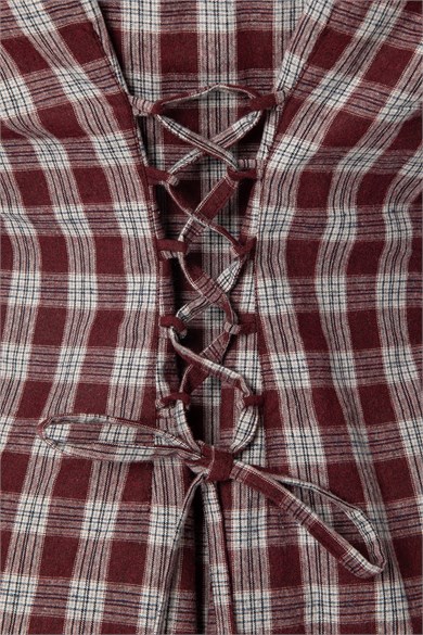 Plaid Gömlek Bordo