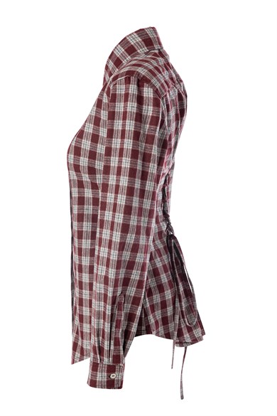 Plaid Gömlek Bordo