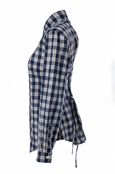 Plaid Gömlek Lacivert