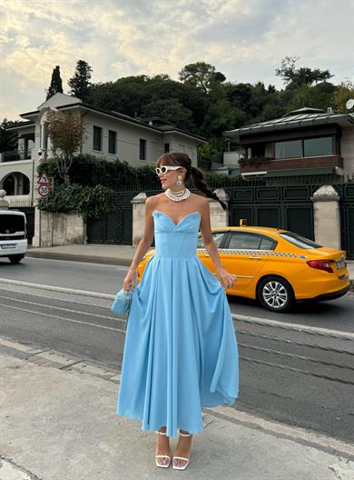 Rosalin Night Dress Açık Mavi