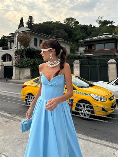 Rosalin Night Dress Açık Mavi