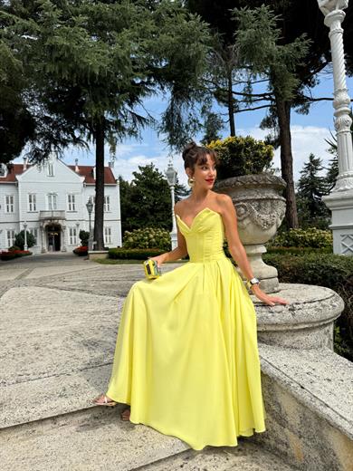 Rosalin Night Dress Sarı