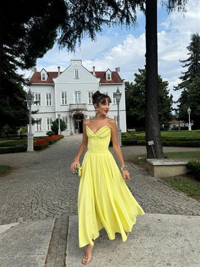 Rosalin Night Dress Sarı