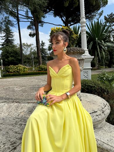 Rosalin Night Dress Sarı