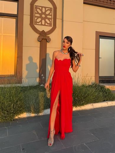 Salvia Elbise Kırmızı