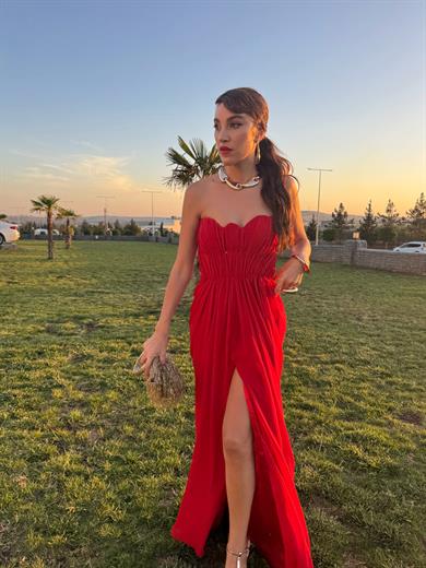 Salvia Elbise Kırmızı