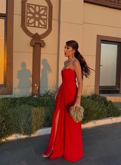 Salvia Elbise Kırmızı