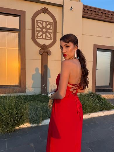 Salvia Elbise Kırmızı