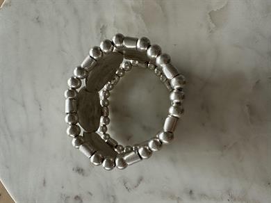 Silver Yuvarlak Plaka Bileklik