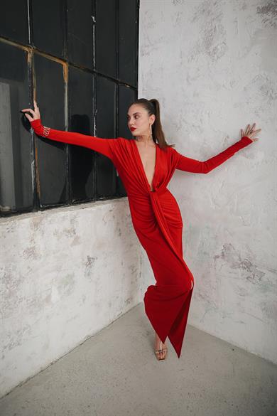 Talya Night Dress Kırmızı