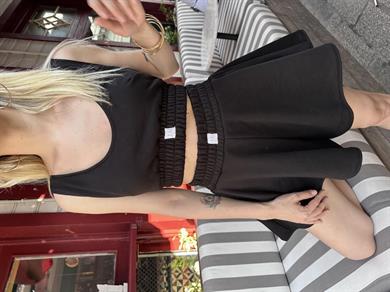 Top Crop Siyah