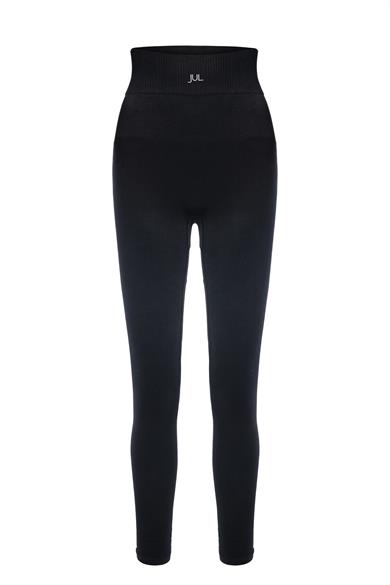 Uzun Kollu Crop Top - Tayt Takım Mat Siyah
