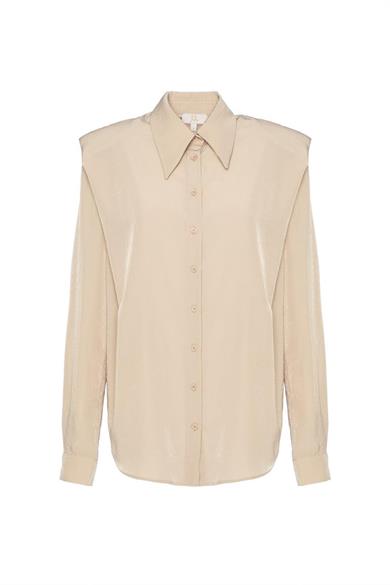 Vatkalı Gömlek Bej