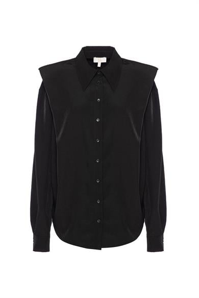 Vatkalı Gömlek Siyah