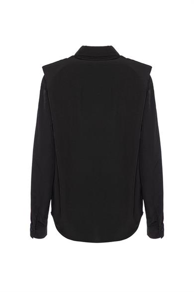 Vatkalı Gömlek Siyah