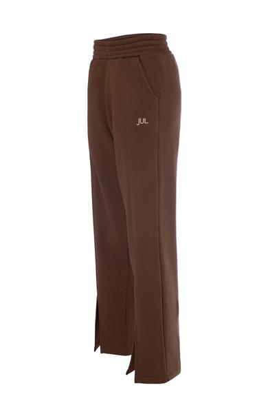 Yırtmaçlı Sweatpants Sardonlu Kahverengi