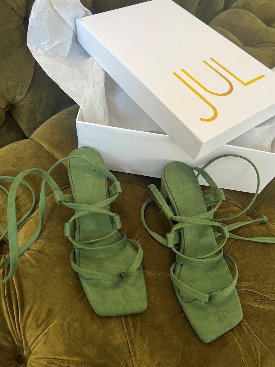 Bağlamalı Sandalet Yeşil