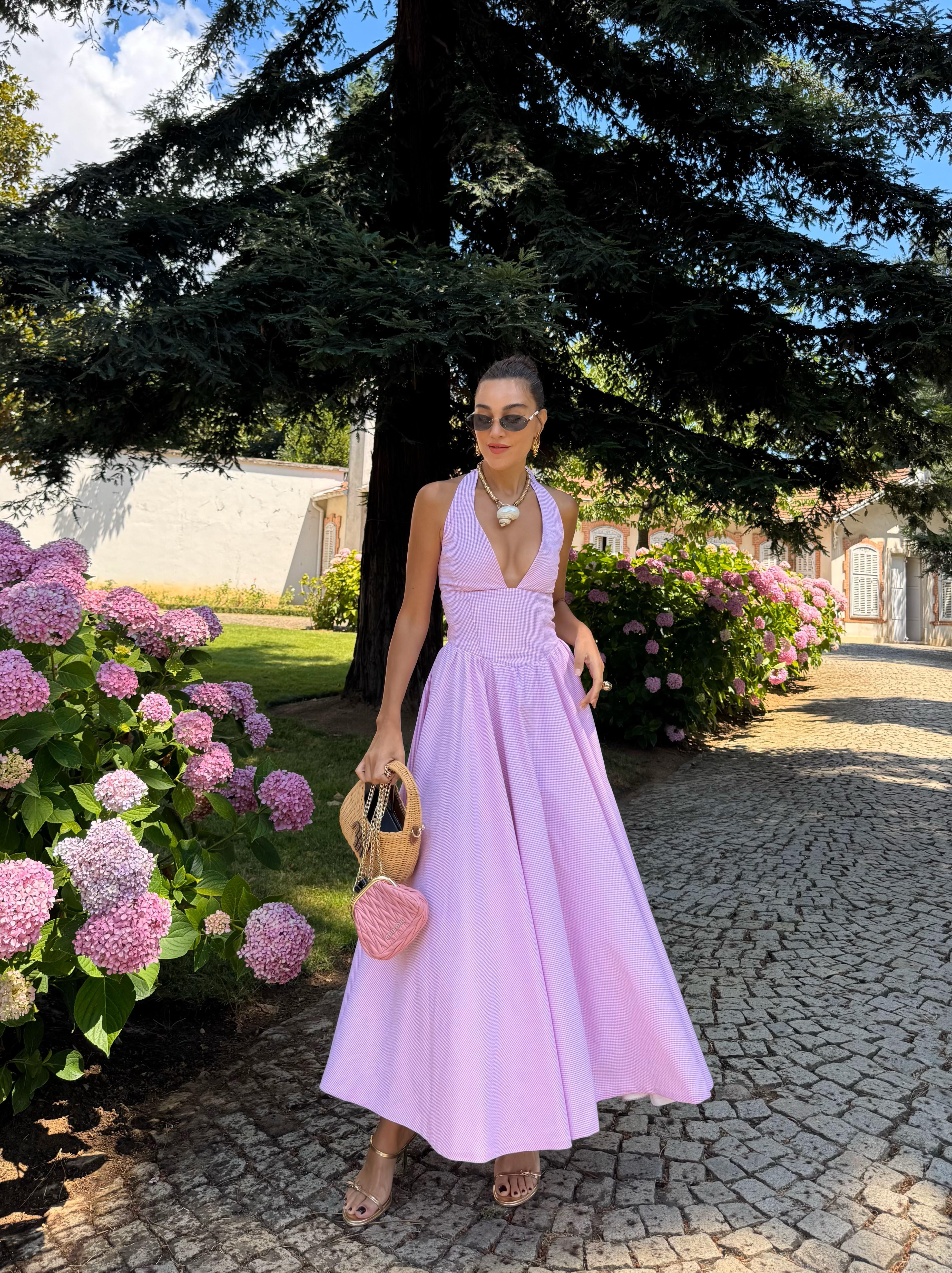 Calendula Elbise Pembe