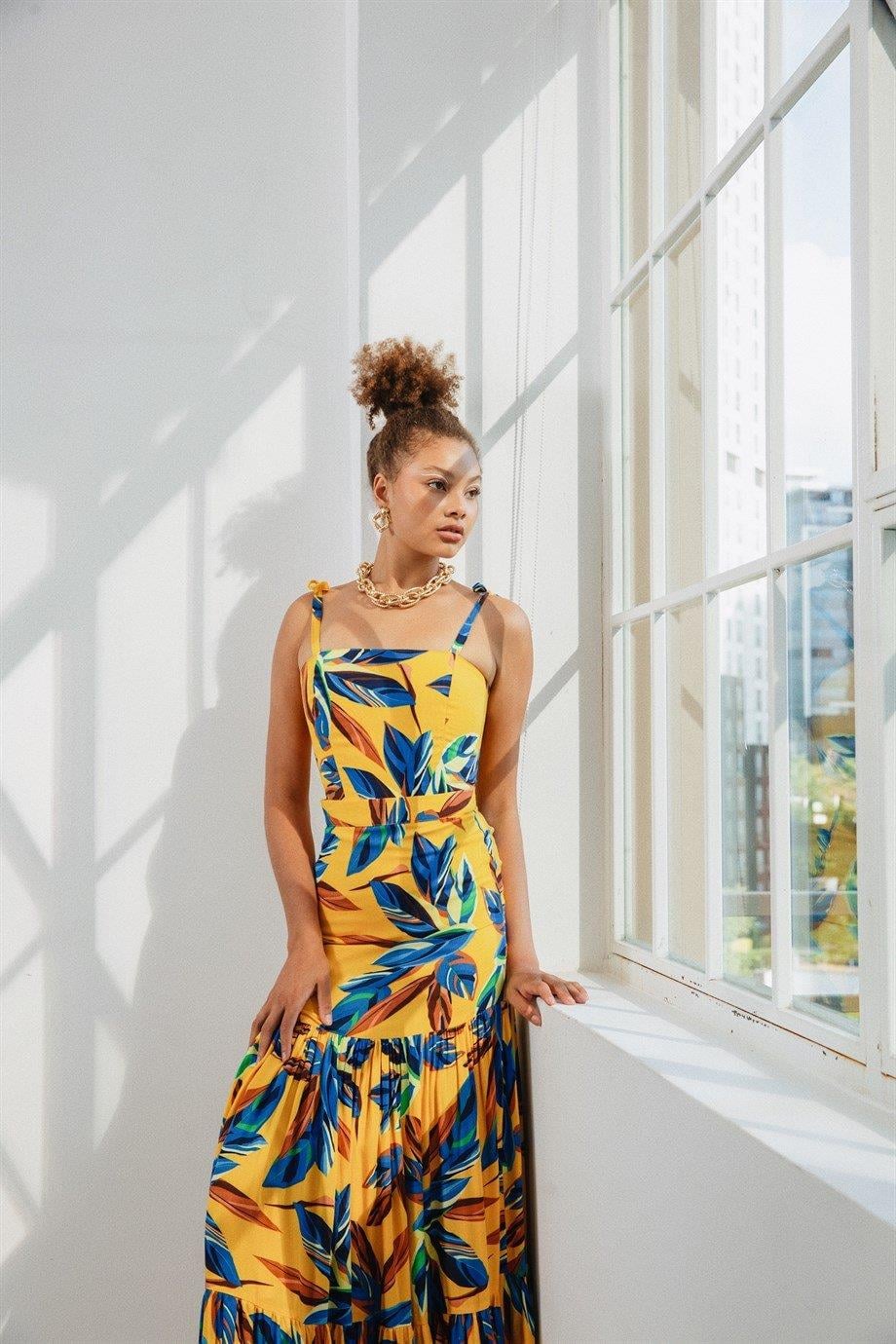 Maxi Etek Takım Sarı Mavi