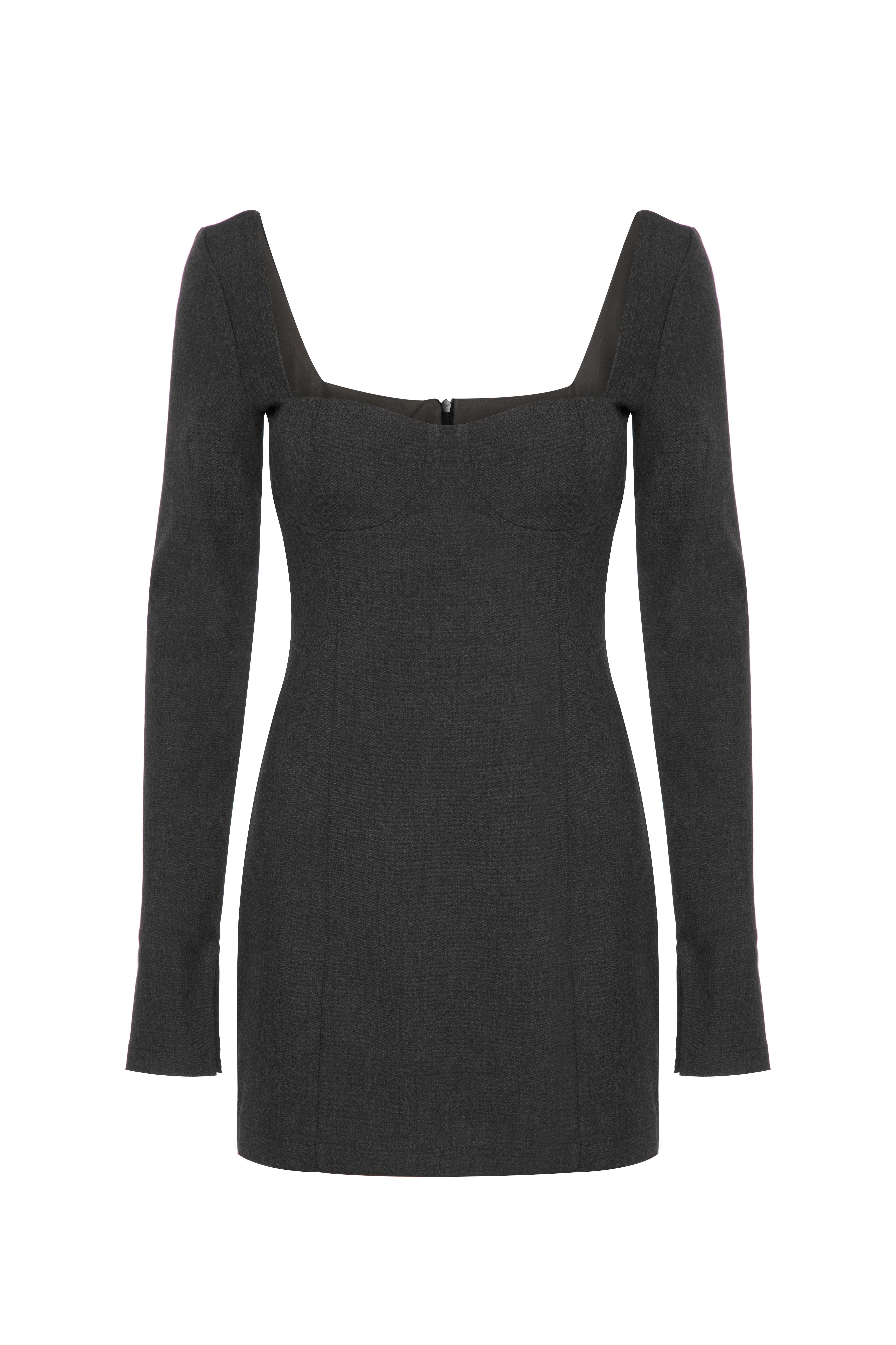 Moonstone Mini Elbise Füme