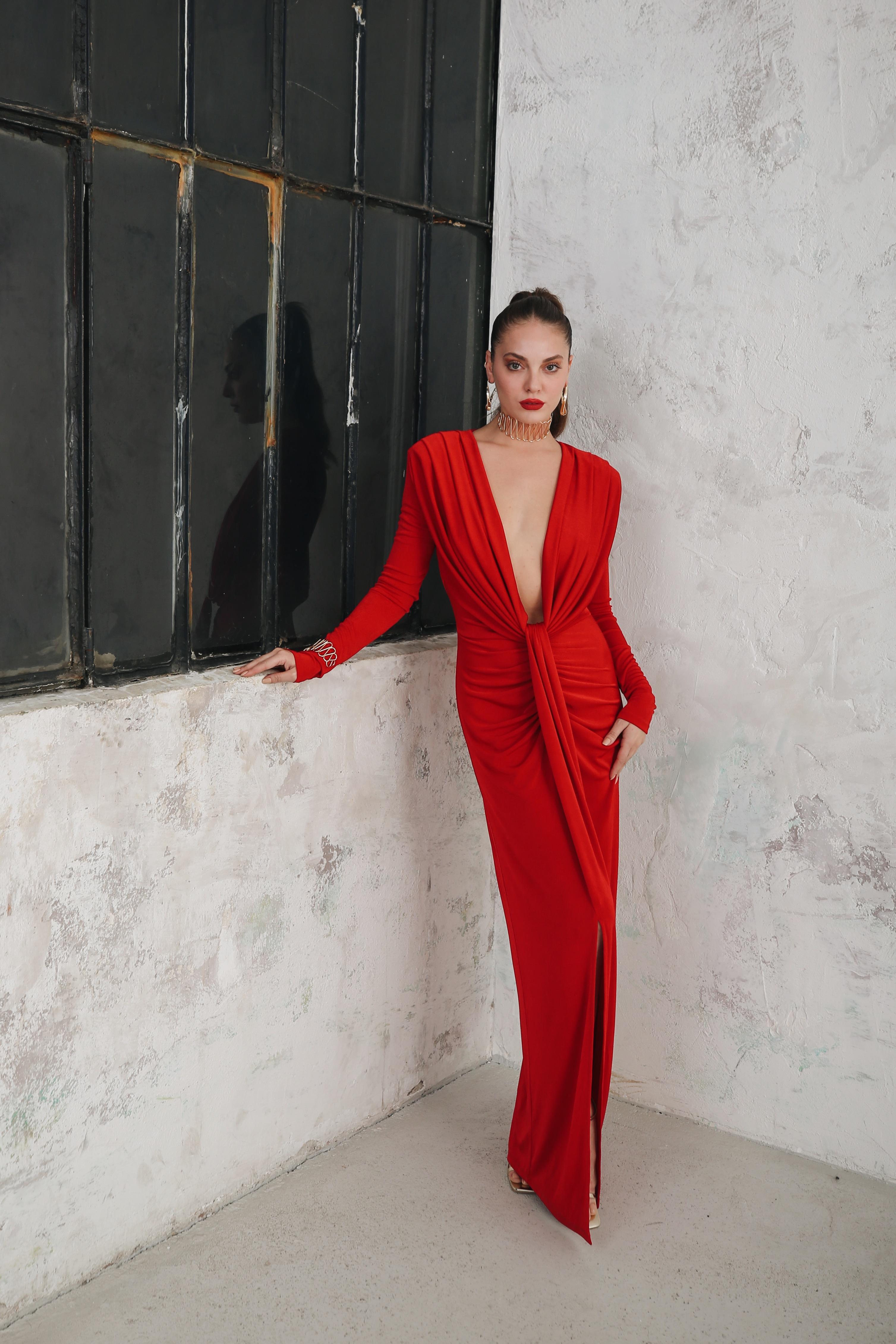 Talya Night Dress Kırmızı