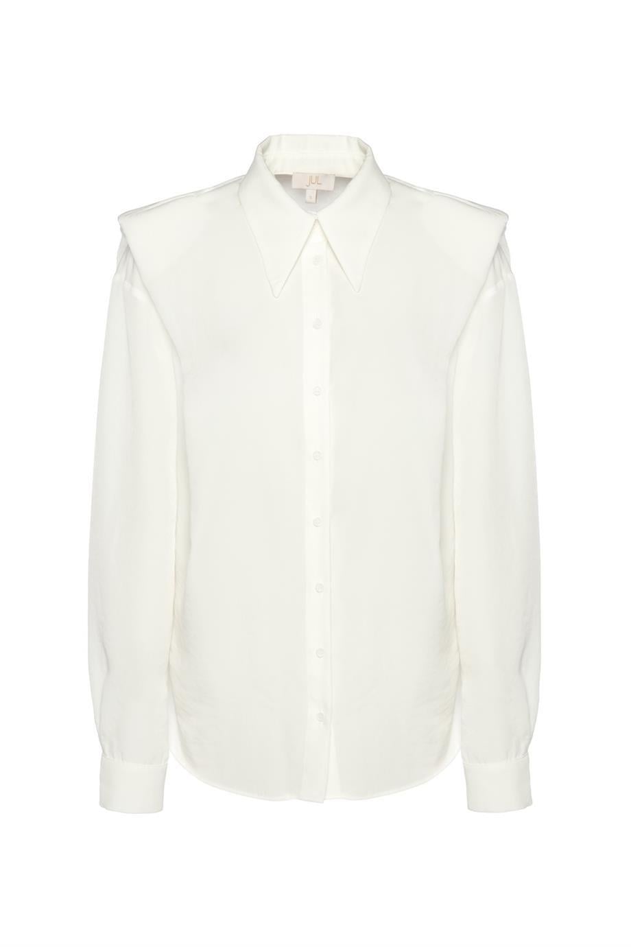 Vatkalı Gömlek Beyaz