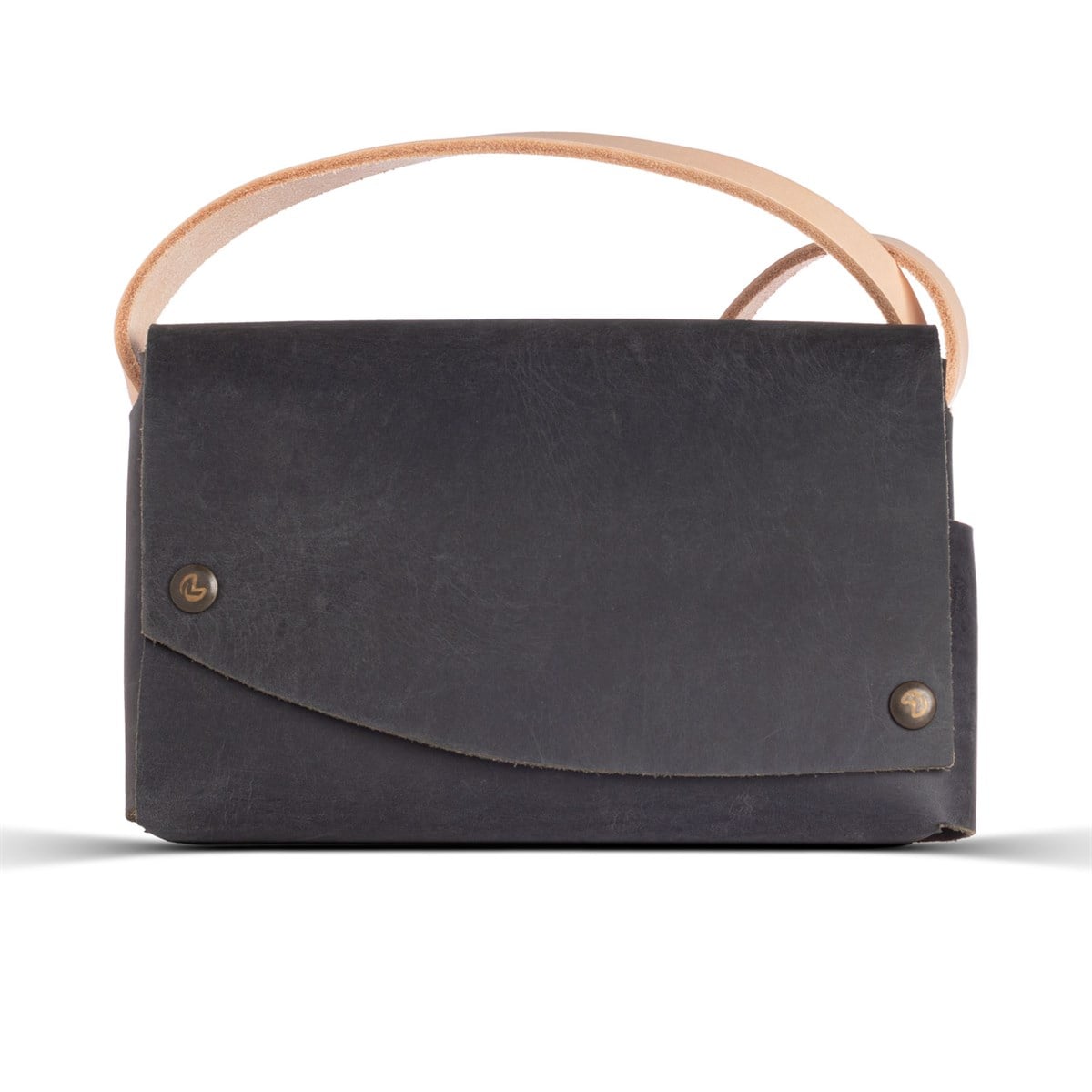 Tirski, Velvety Yoku Bag In Navy Blue