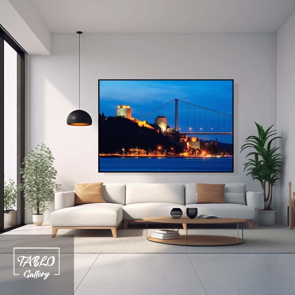 İstanbul Boğaz Manzarası Kanvas Tablo