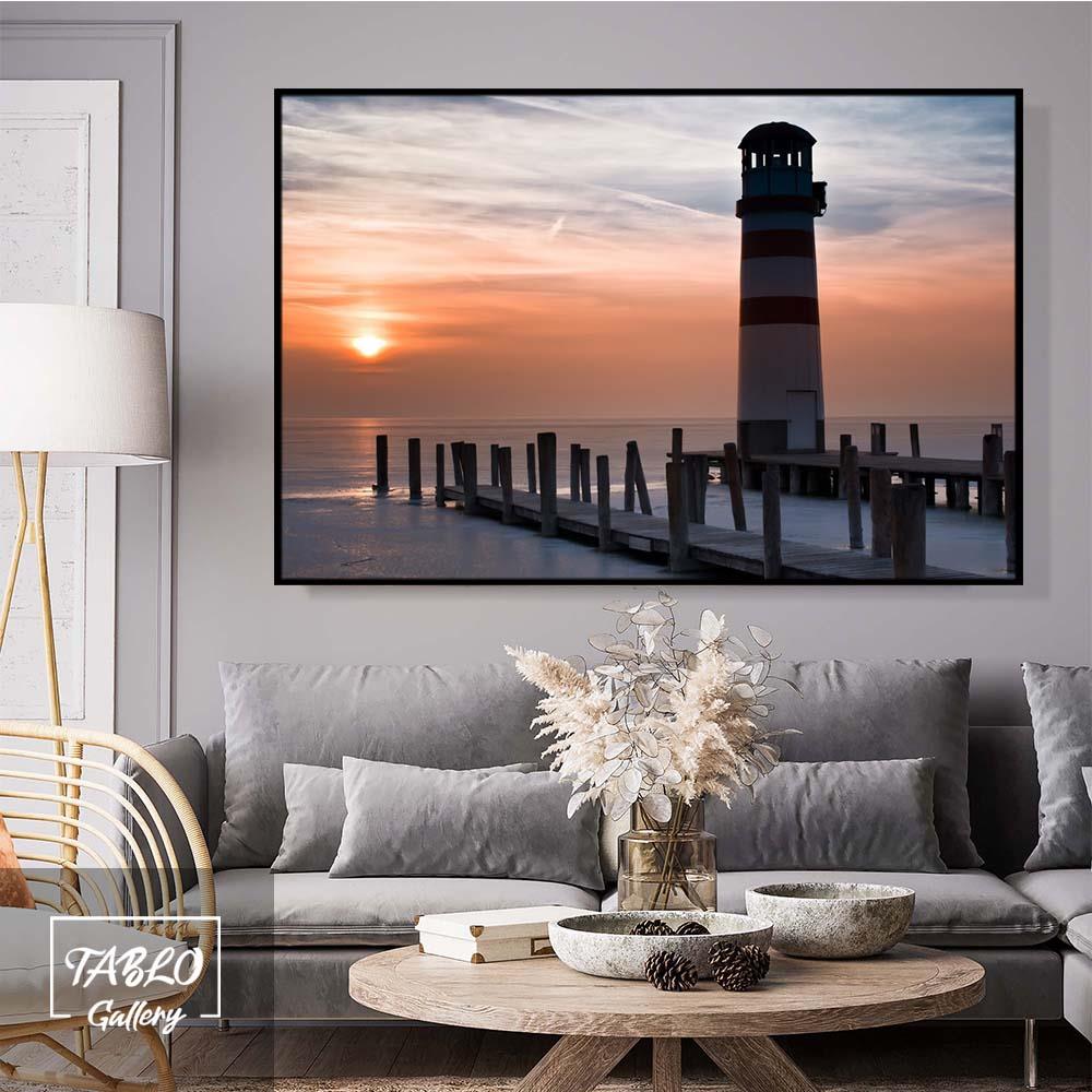 Günbatımı Sahil Manzarası Kanvas Tablo