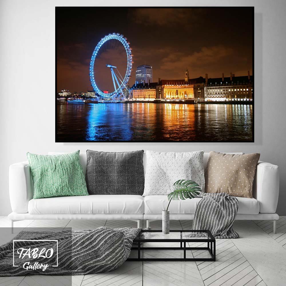 London Eye Manzarası Kanvas Tablo
