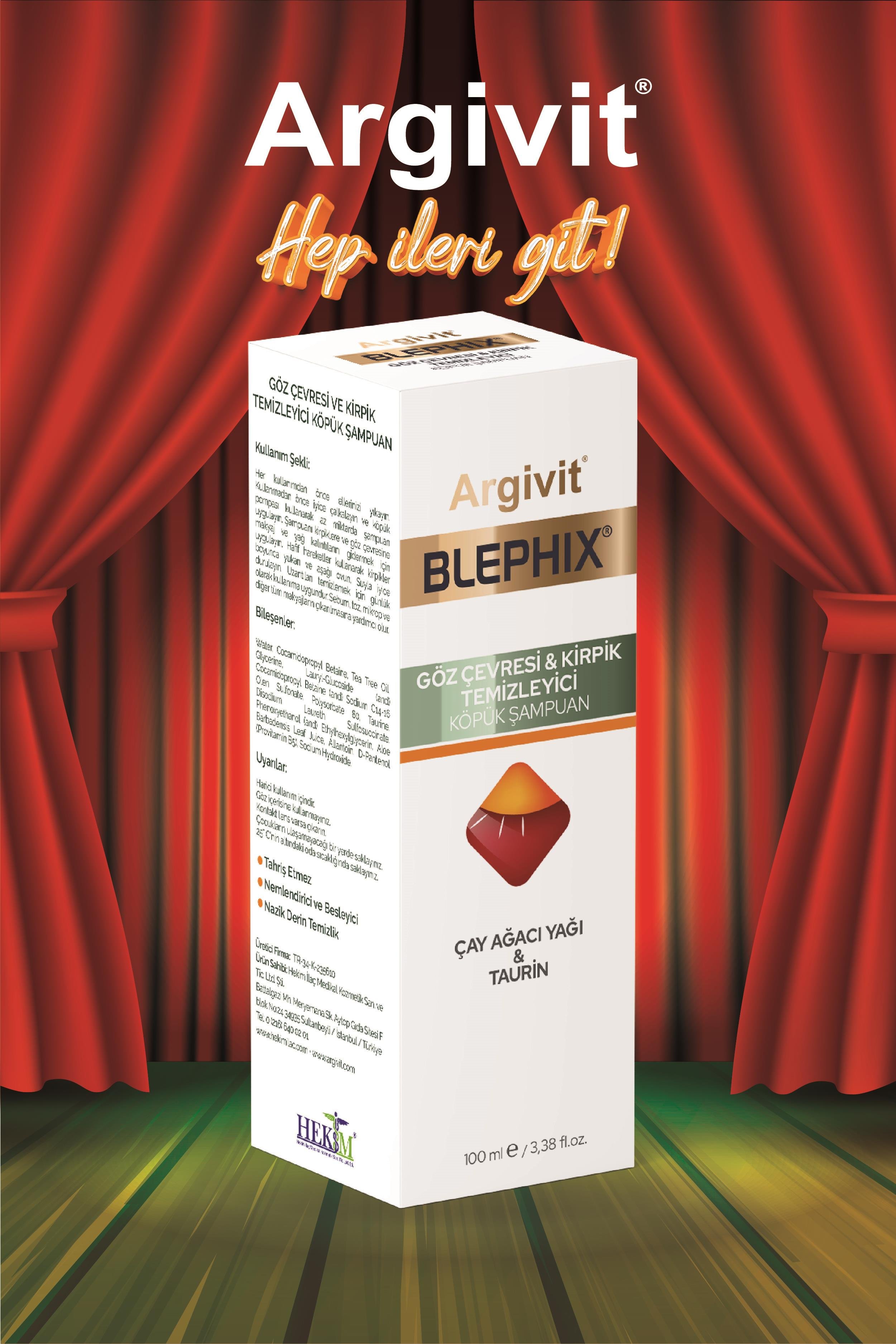 Argivit Blephix Göz Çevresi ve Kirpik Temizleyici Köpük Şampuan 100 ml