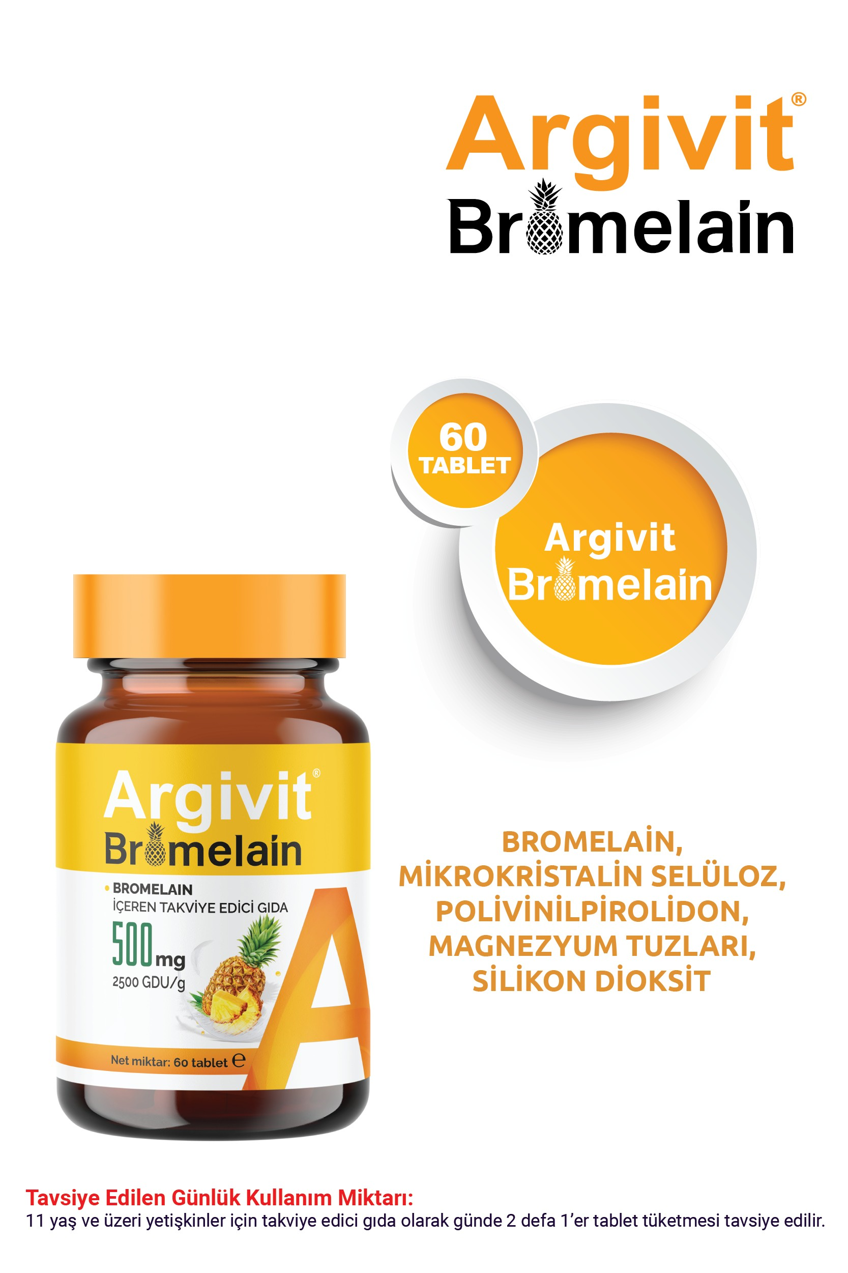 Argivit Bromelain 60 Tablet