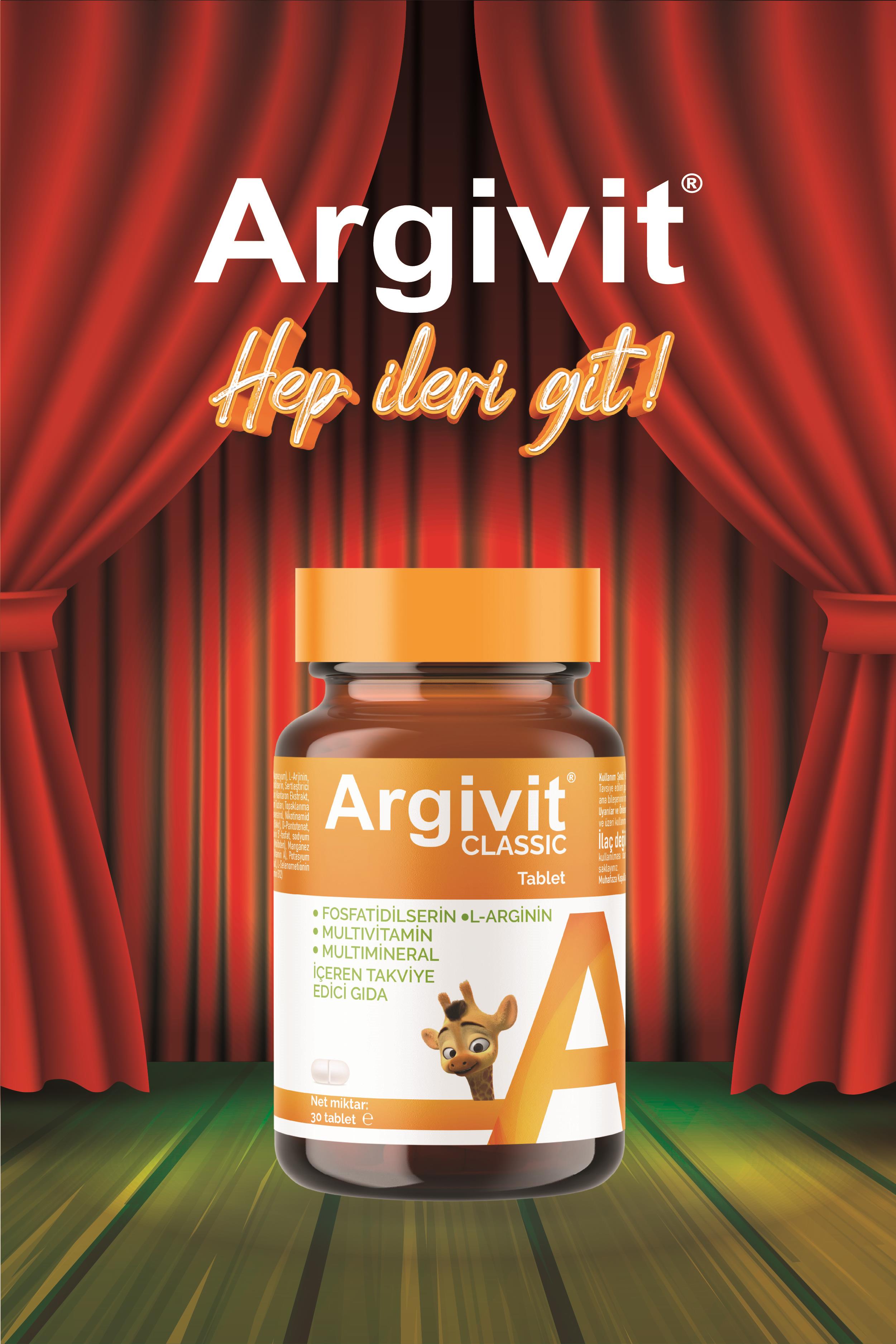 Argivit Classic Fosfotidilserin, L-Arjinin, Multivitamin ve Multimineral İçeren Tablet 30 Tablet