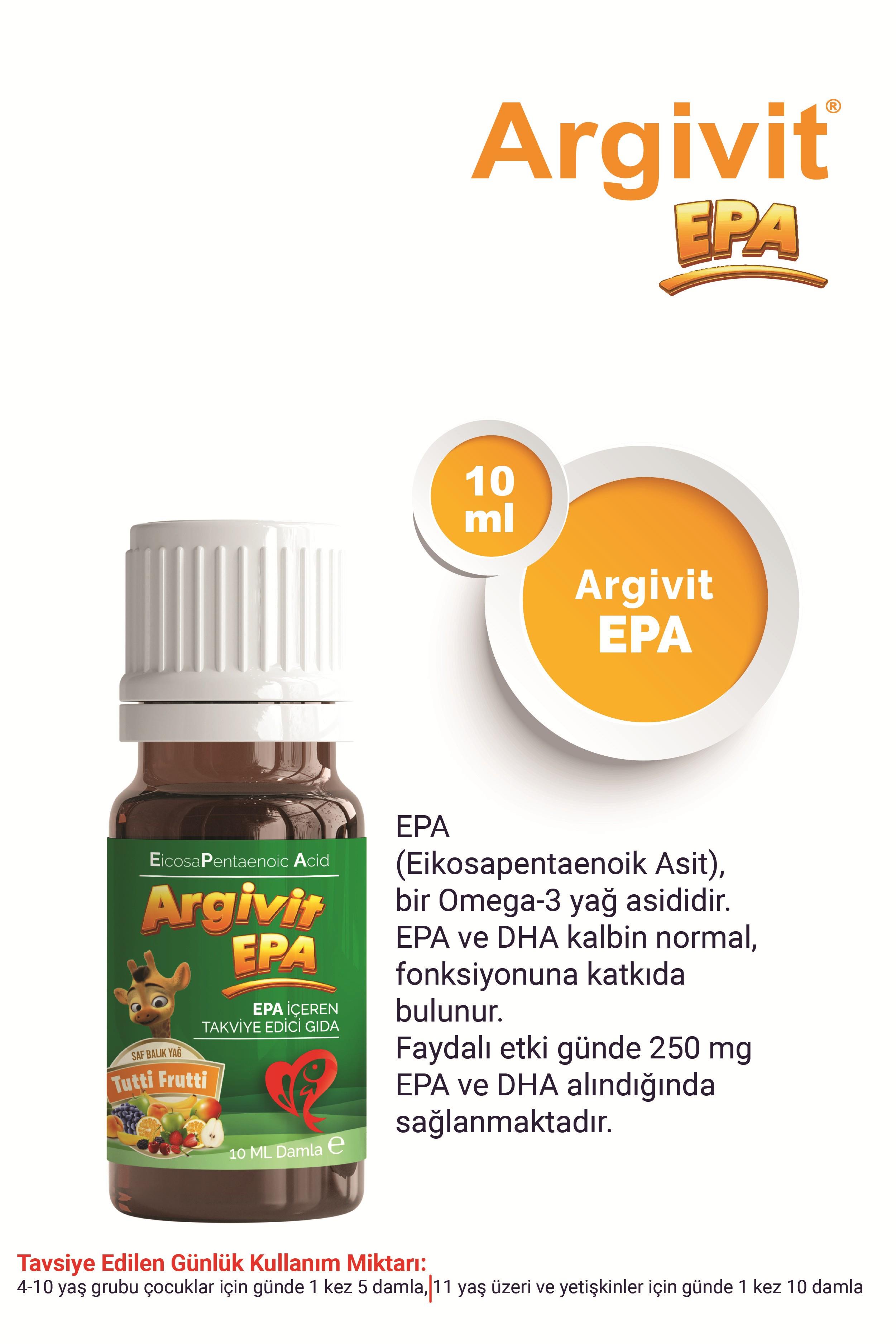 Argivit EPA İçeren Damla Balık Yağı 10 ml 2’li Paket - Tutti Frutti Aromalı