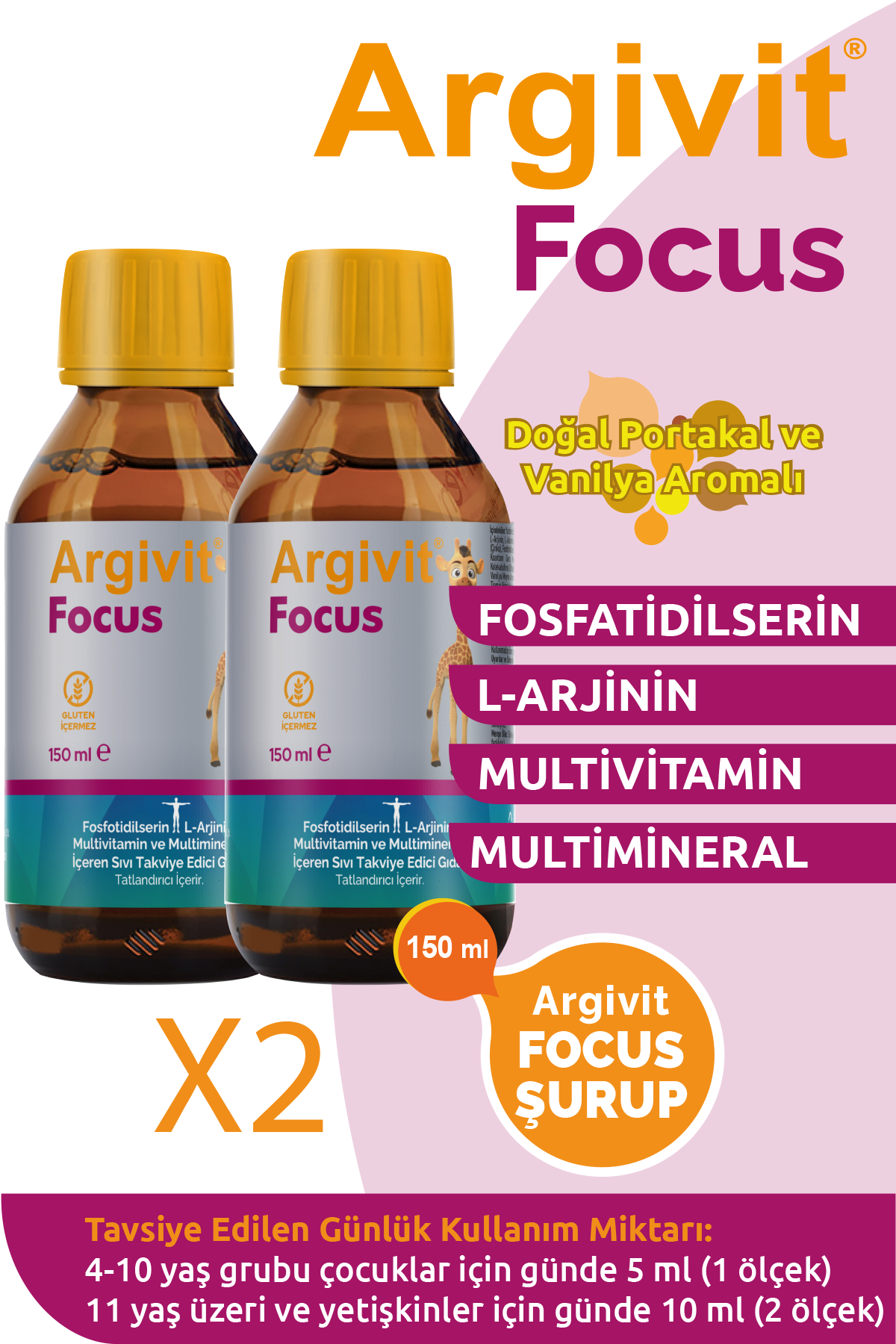 Argivit Focus Syrup 2-Piece Family Pack 150 ml