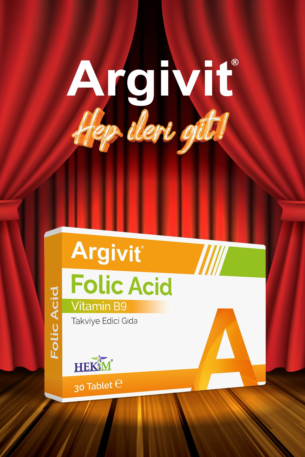 Argivit Folik Asit Vitamin B9 İçeren Takviye Edici Gıda 30 Tablet